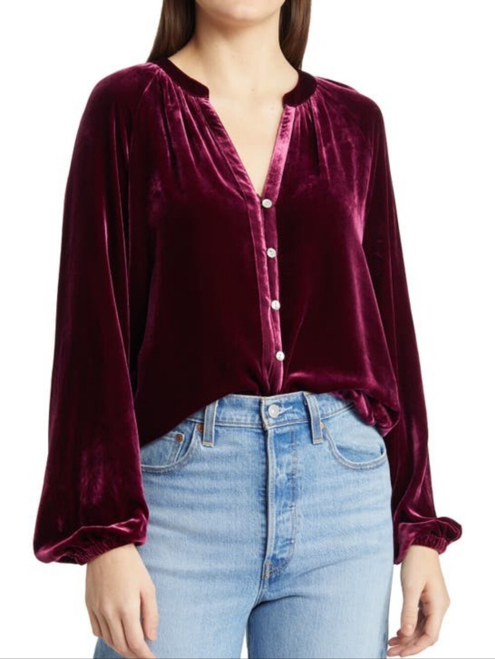 Faherty Vintage Velvet Naomi Top
